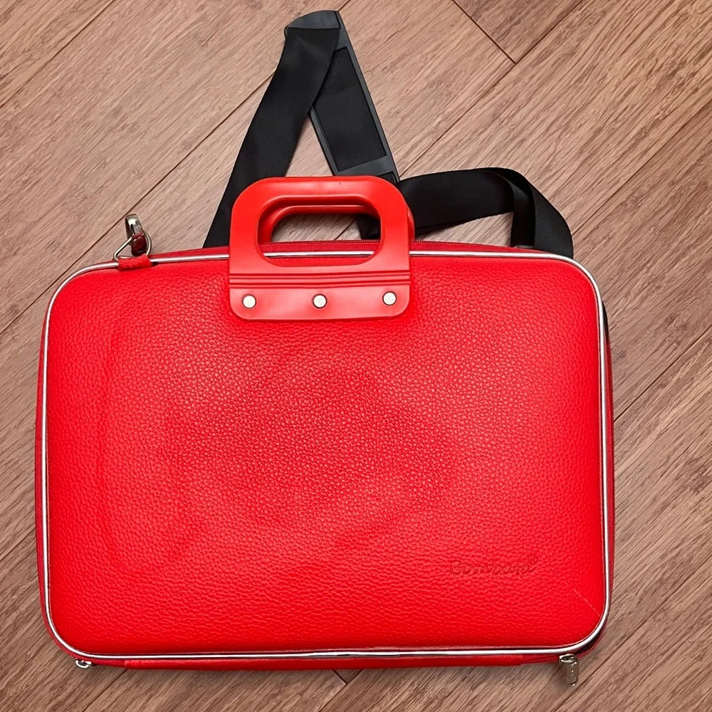 Red unisex Bombata Crossbody Briefcase Bag (large)